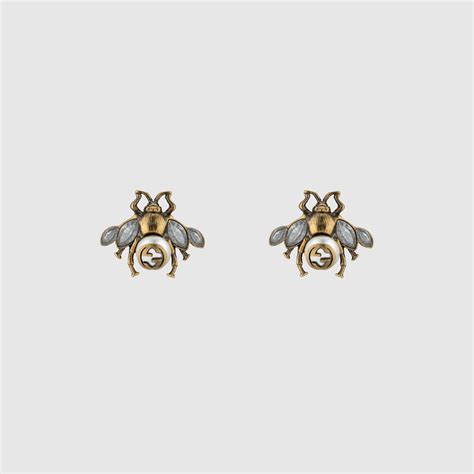 aretes abeja gucci|Gucci Aretes de abeja con cristales.